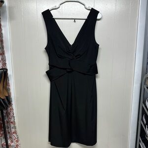 White House Black Market Black Cut-Out Sheath Midi Dress